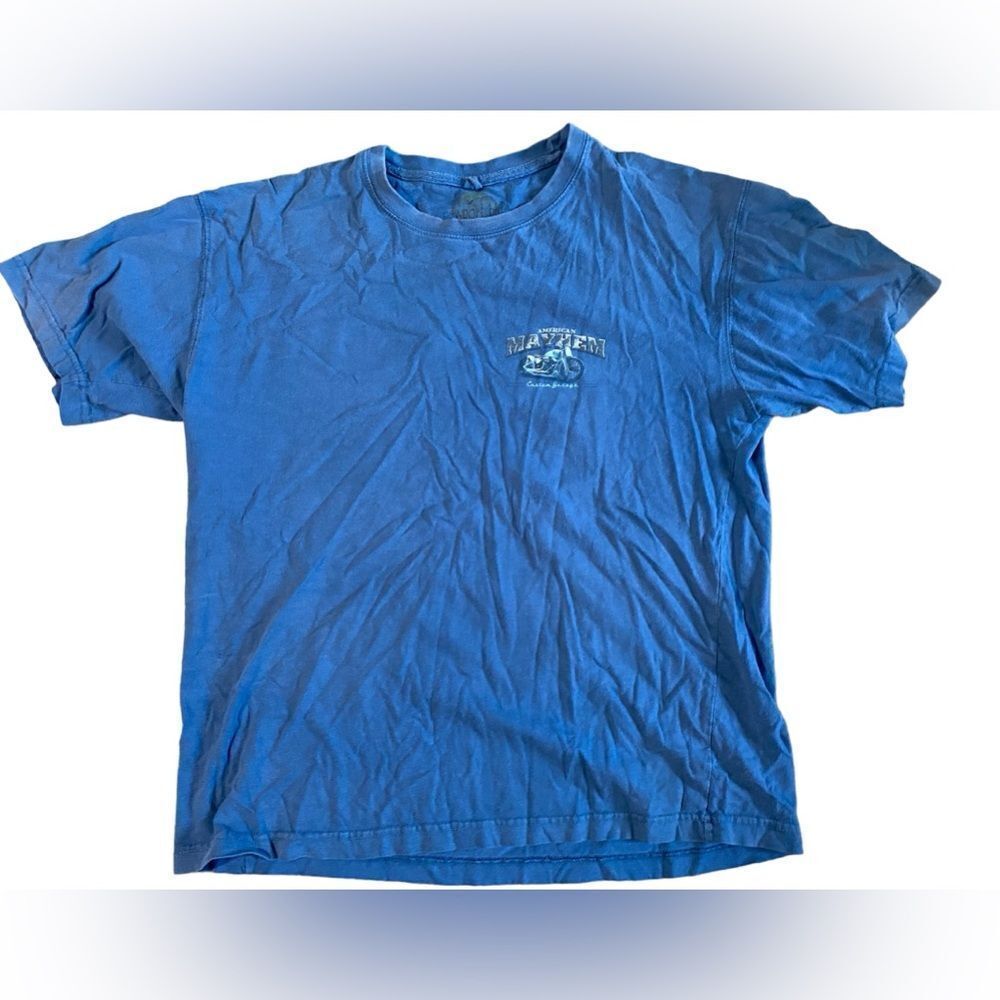 Newport Blue American Mayhem Motorcycle Tshirt